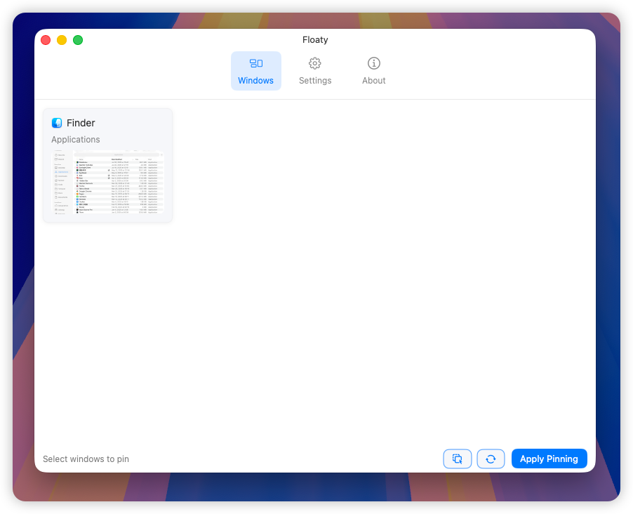 Floaty UI on macOS Sequoia